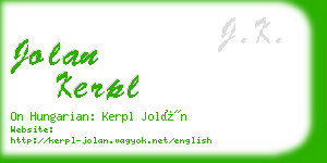 jolan kerpl business card